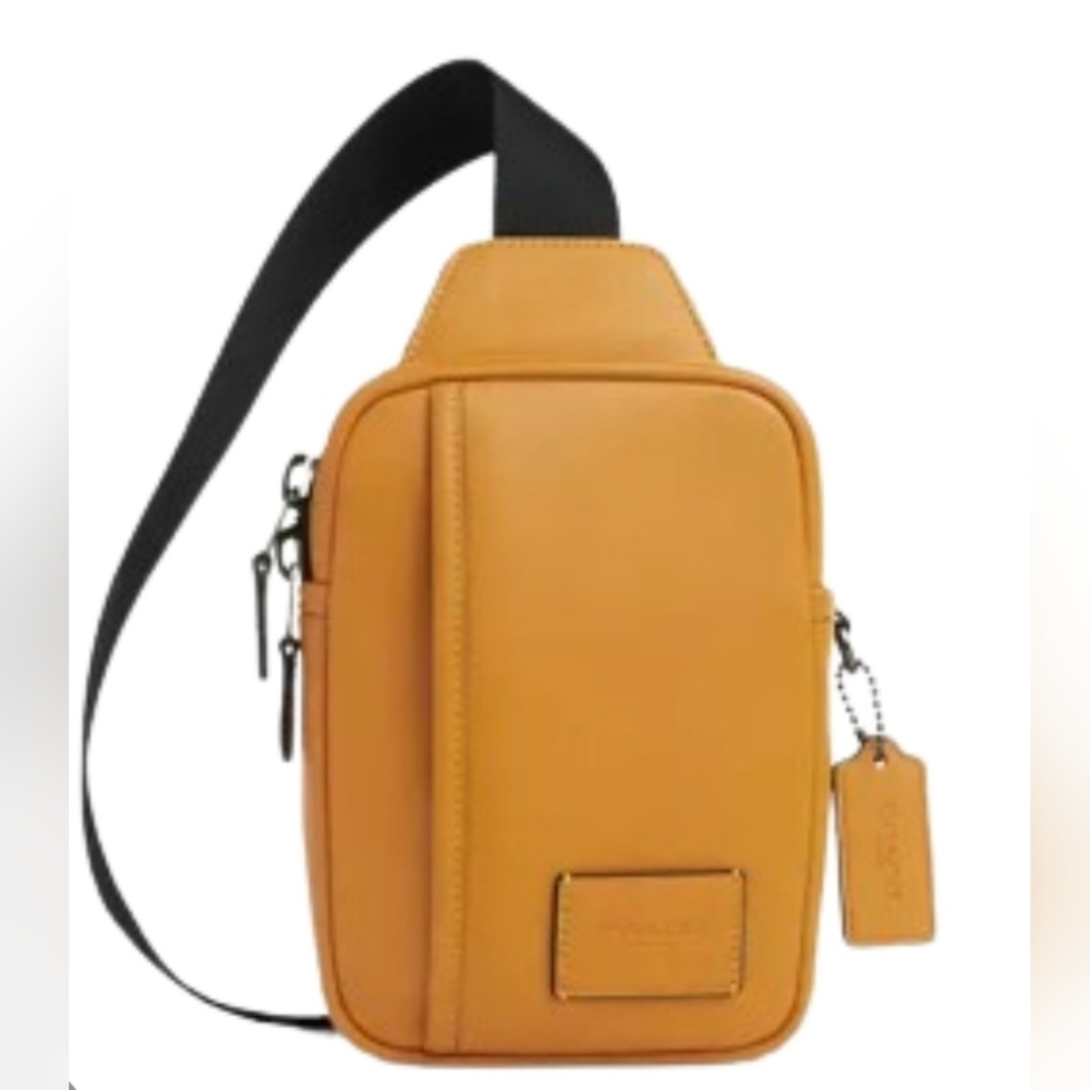 Coach Yellow Edge L Pack Crossbody Sling Bag